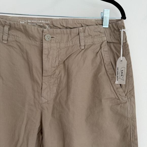 SKU Save Khaki United Pants 30x33 Beige The Weekend Chino Cotton Twill USA Made - Picture 5 of 10